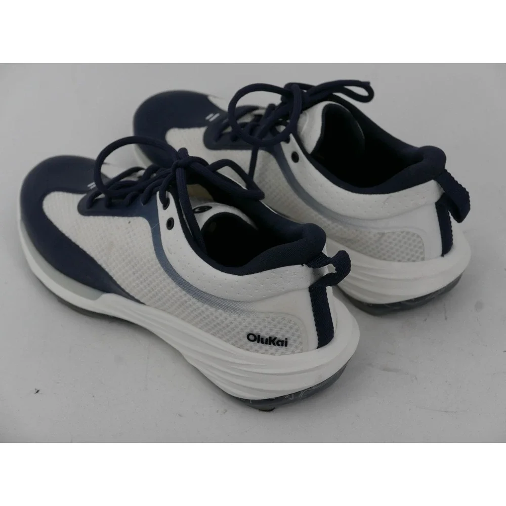 OluKai Makena Shoes White Navy Mesh Lace Up Athletic Sneakers Women's Size 7